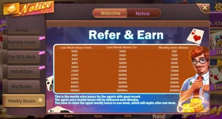 Rummy Bloc Weekly Bonus